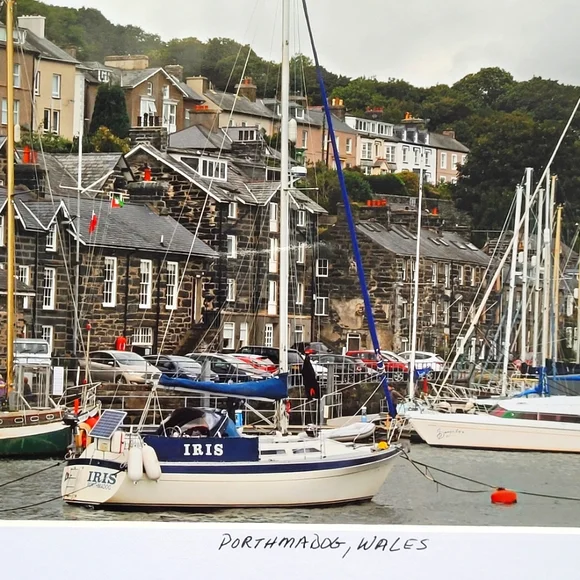 Fine Art Photography Porthmadog Wales Sailboats UK, 10x13 Matted - Picture 2 of 2